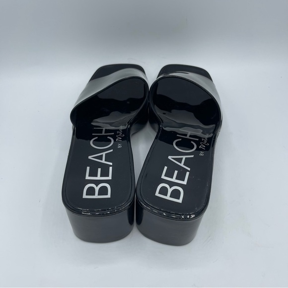 BEACH by Matisse Wade Womens Platform Sandals Casual Black Heeled Slides Size 9 - Picture 3 of 5